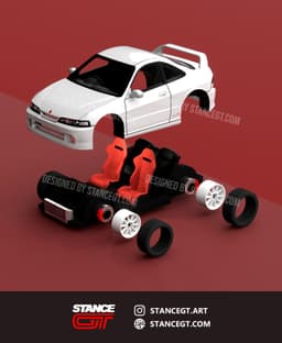 INTEGRA DC2 TYPE R | MODEL KIT CAR 3d model