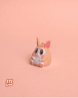 Cute rabbit-bunny keychain - no support 3d model