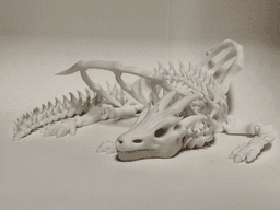 Articulated Skeleton Dragon | Flexi Print-in-Place | No Supports | Fidget Toy 3d model