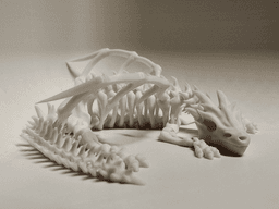 Articulated Skeleton Dragon | Flexi Print-in-Place | No Supports | Fidget Toy 3d model