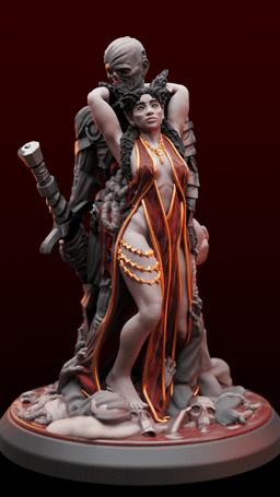 Necromancer and Knight 3d model