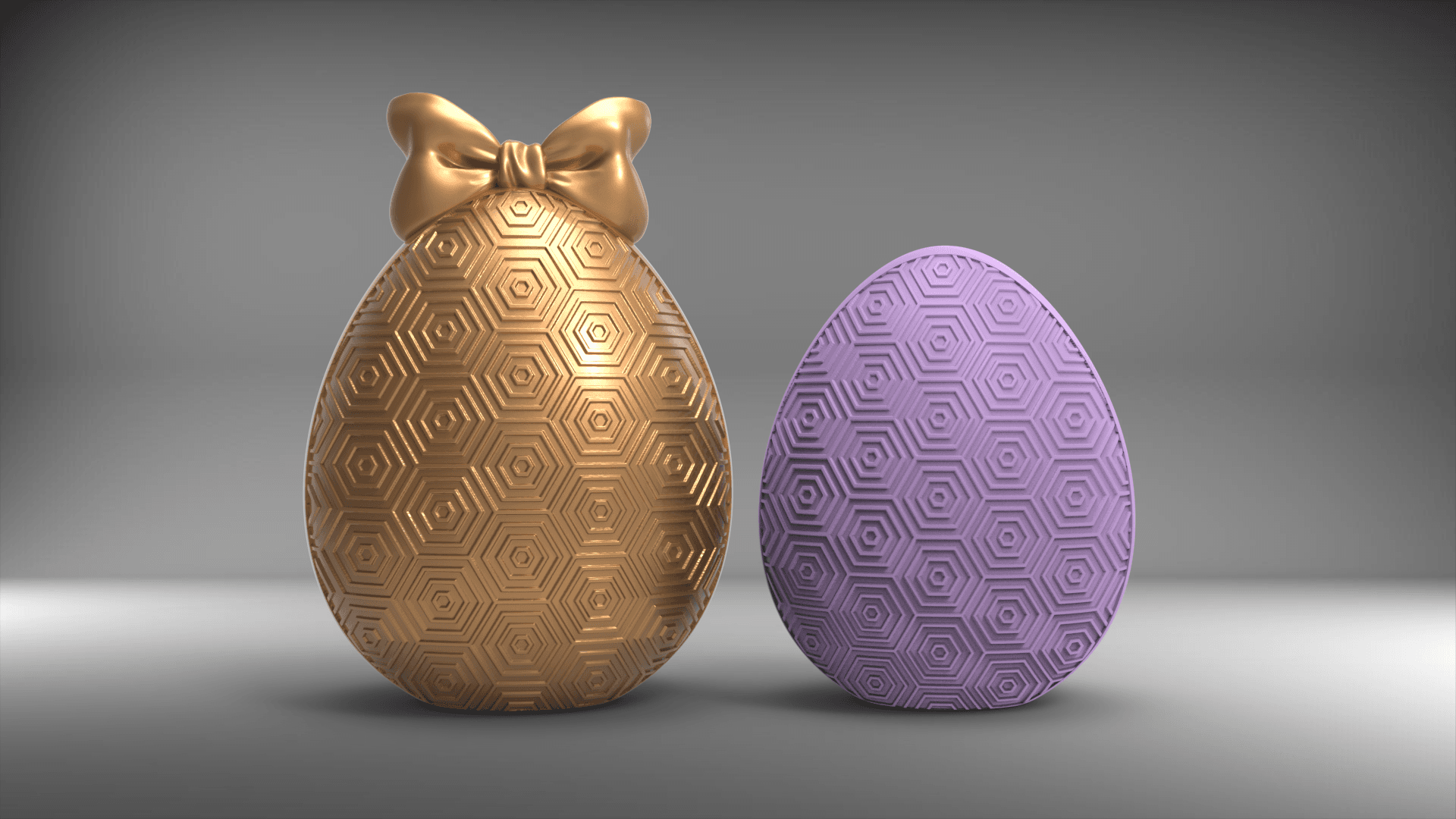 Trippy Hex Egg Container 3d model