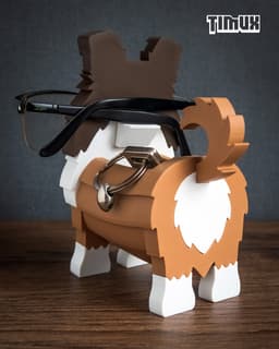 ROUGH COLLIE GLASSES HOLDER 3d model