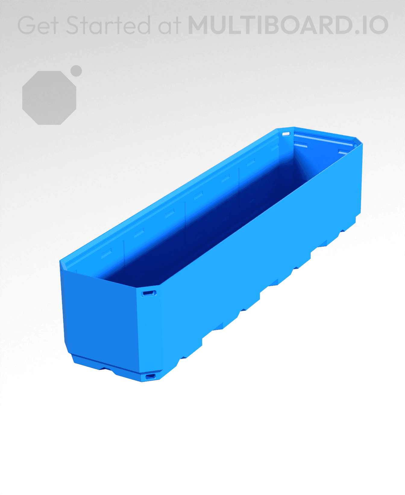 1x4x0.75 CU - Simple Walls - Multibin Shell 3d model