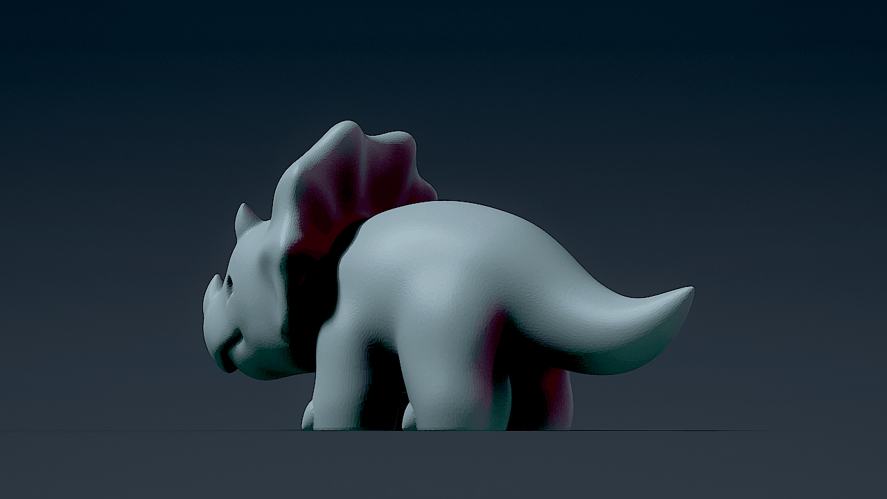 Cute triceratops 3d model
