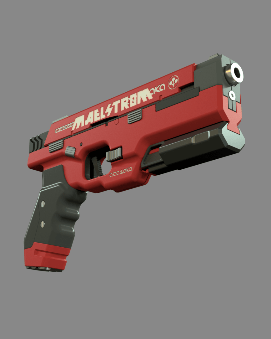 Chaos - Maelstrom Legendary Pistol | Cyberpunk 2077 | Version 2.0 3d model