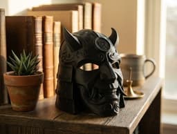 Oni Samurai Helmet Mask Decor 3d model