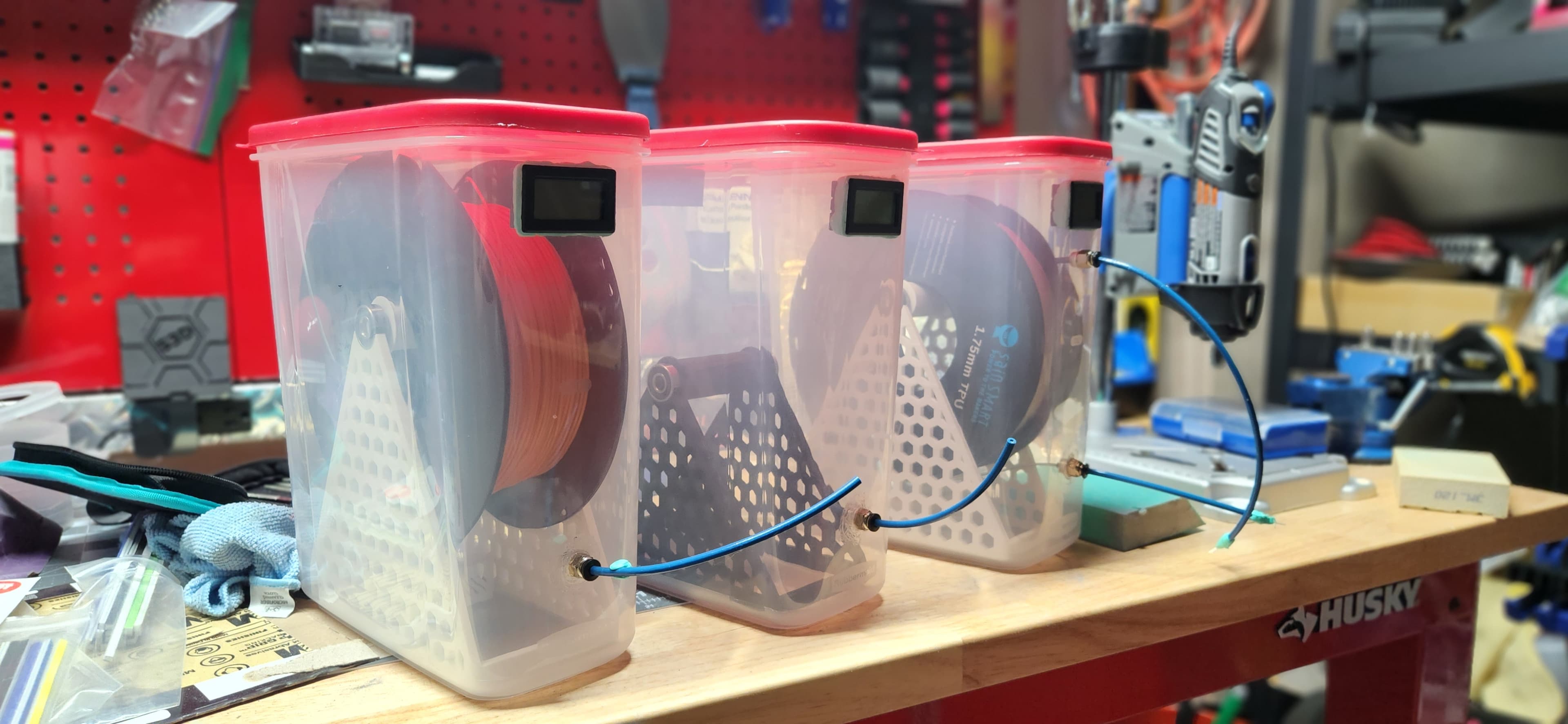 Spool Holder and Desiccant Box 3d model