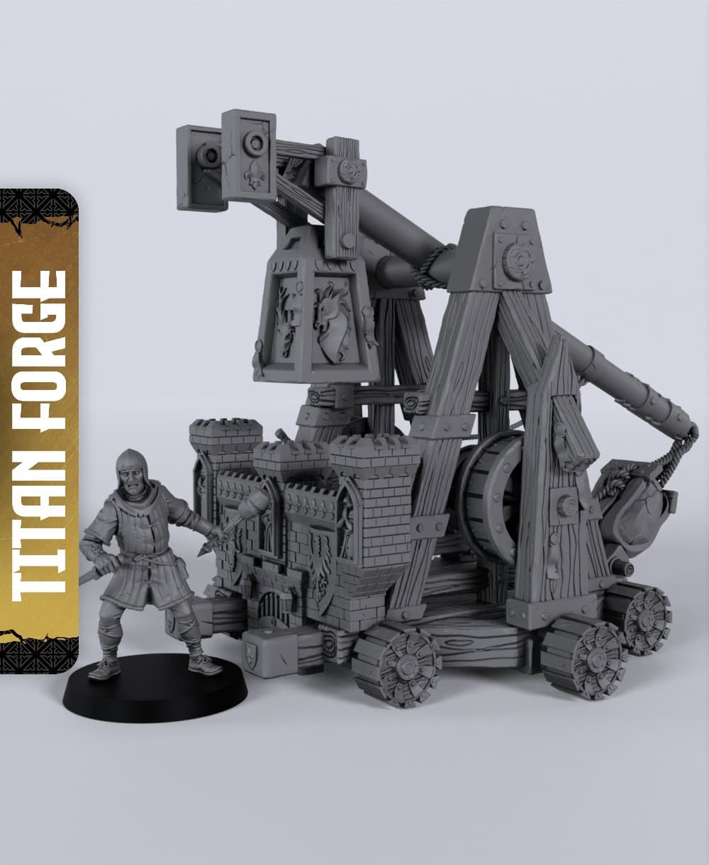 Trebuchet KoE - With Free Dragon - 5e DnD Inspired for RPG and Wargamers 3d model