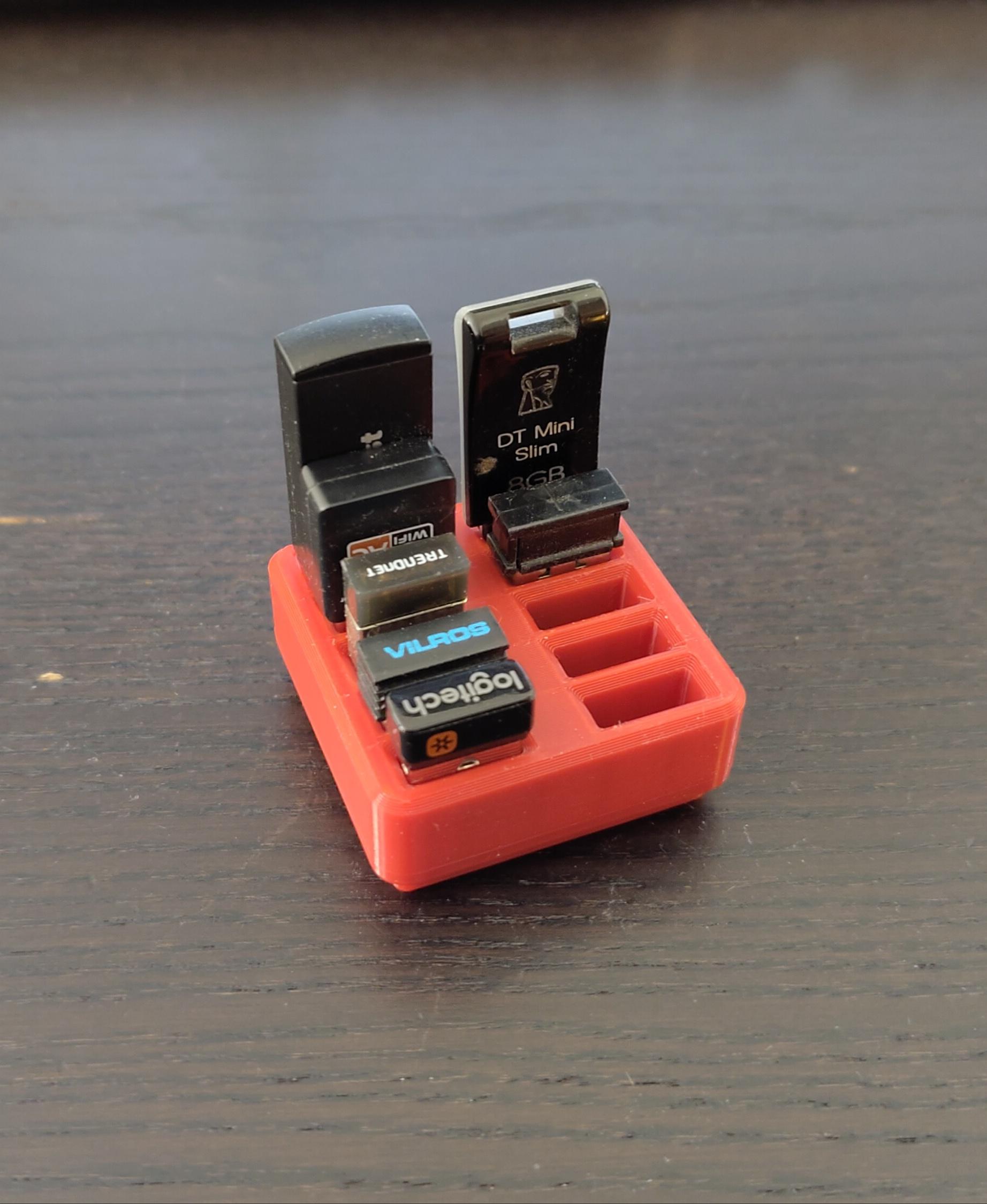 Gridfinity 1x1 USB Device Holder for 10 Small devices 3d model
