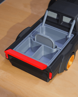 Hoonitruck Bed - Desk Organizer (attached to front end release) 3d model