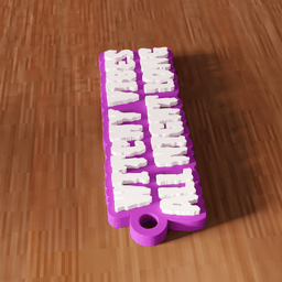 Witchy Vibes All Night Long Spooky Keychain 3d model