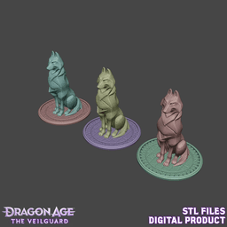 Fantasy Statue of Fen Harel (Solas) The Dread Wolf Dragon Age Veilguard 3d model