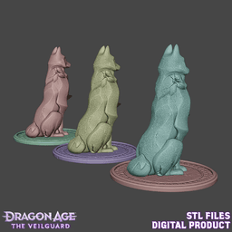 Fantasy Statue of Fen Harel (Solas) The Dread Wolf Dragon Age Veilguard 3d model