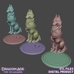 Fantasy Statue of Fen Harel (Solas) The Dread Wolf Dragon Age Veilguard 3d model