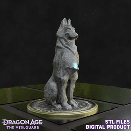 Fantasy Statue of Fen Harel (Solas) The Dread Wolf Dragon Age Veilguard 3d model