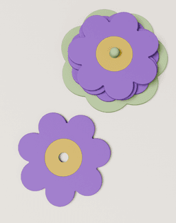 Flower Drinks Coaster Set 3d model