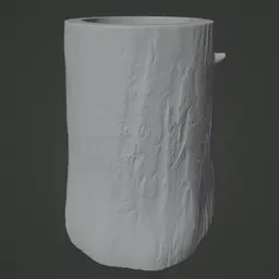 Tree trunk candle holder 3d model