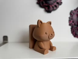 Cute Bear Bookend Kids Bookshelf Holder Nursery Decor Easy 3D Print 3d model