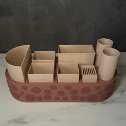 Fuzzy Desk Organizer - Multi Texture Print 3d model