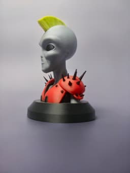 Road Warrior Grey Alien Bust 3d model