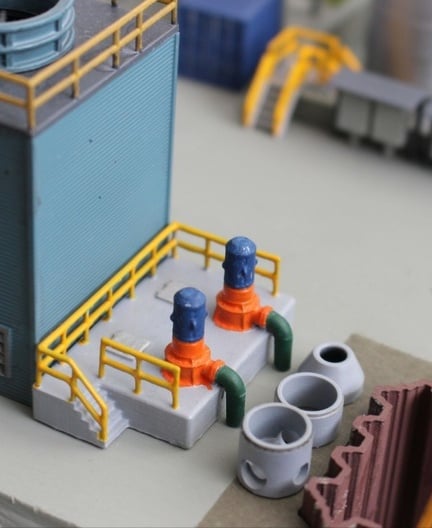 HO Scale Cooling Pump Station 3d model
