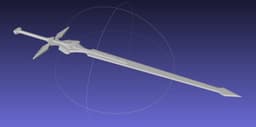 Sword Art Online Dark Repulser Sword Assembly 3d model
