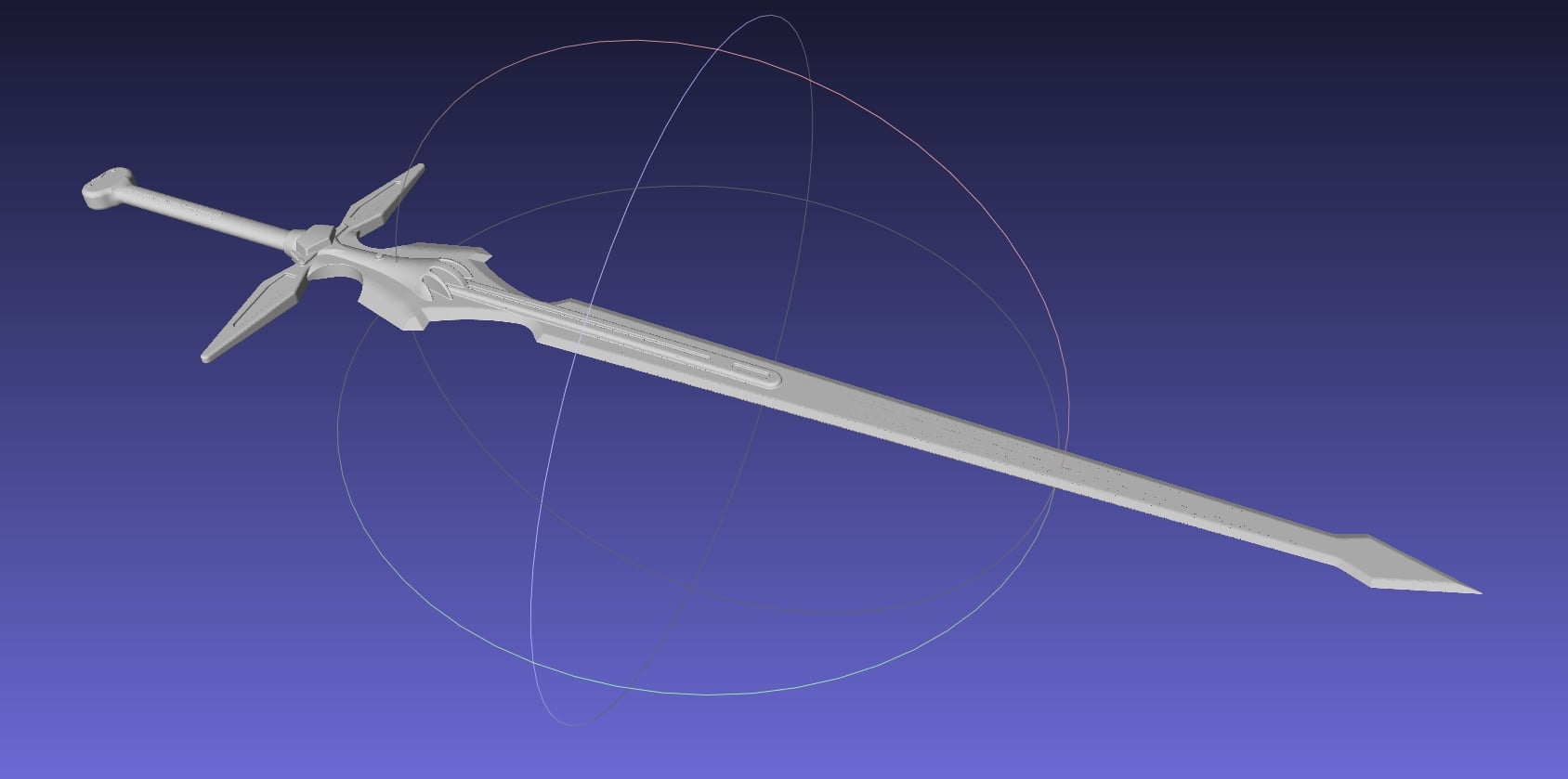 Sword Art Online Dark Repulser Sword Assembly 3d model