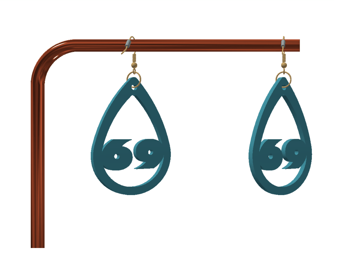 Naughty keychain / earrings 3d model
