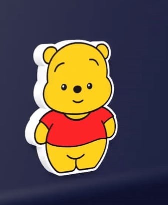 Winnie The Pooh - LED Strip compatible 3d model