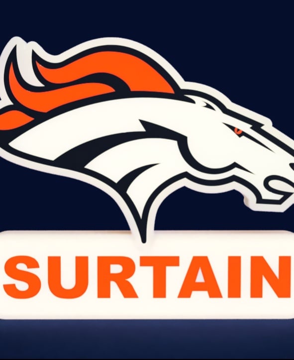 Denver Broncos Sign - LED Strip Compatible 3d model