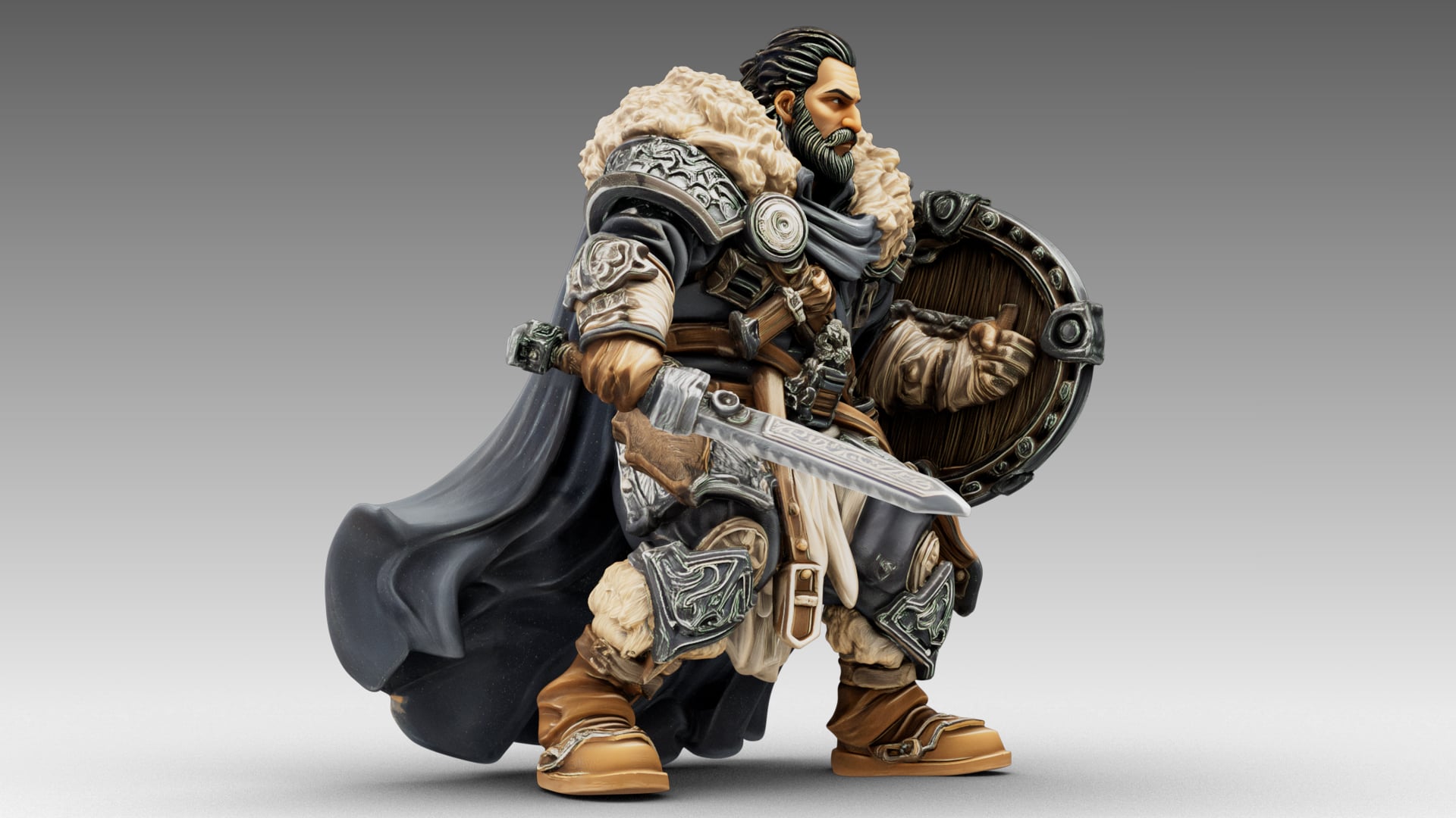 Bearded Warlord 3d model