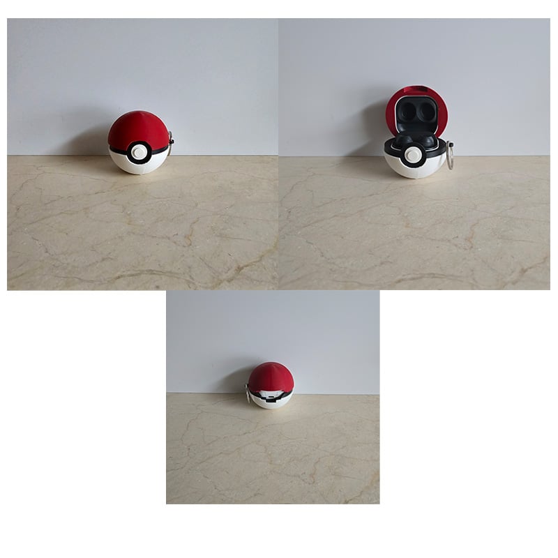 pokeball galaxy earbuds case holder 3d model