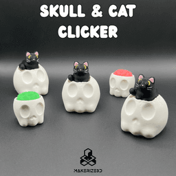 Skull & Cat Clicker 3d model