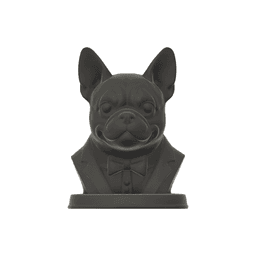 French Bulldog Suited Dog Bust - 3D Printable STL 3MF File - Pet Memorial Statue - Dog Model Downloa 3d model