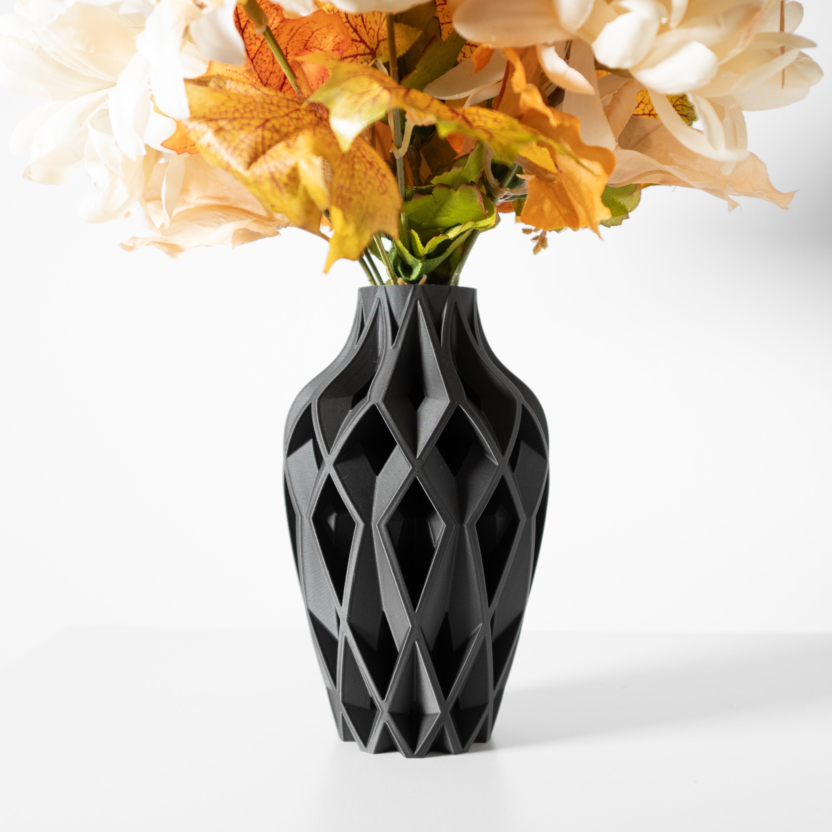 The Yano Vase, Modern and Unique Home Decor for Dried and Preserved Flower Arrangement  | STL File 3d model