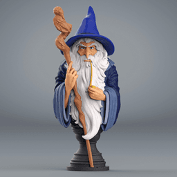 Gandalf bust - Animated LOTR 1978 (Pre-Supported) 3d model