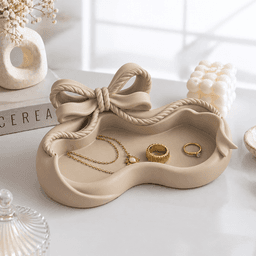 Bow Jewelry Tray STL – Coquette Ribbon Ring Dish & Vanity Organizer 3d model