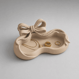 Bow Jewelry Tray STL – Coquette Ribbon Ring Dish & Vanity Organizer 3d model