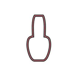 Nail Polish Cookie Cutter STL File - 4 inches 3d model