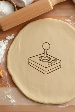 Joystick Cookie Cutter, Biscuit Cutter 3d model