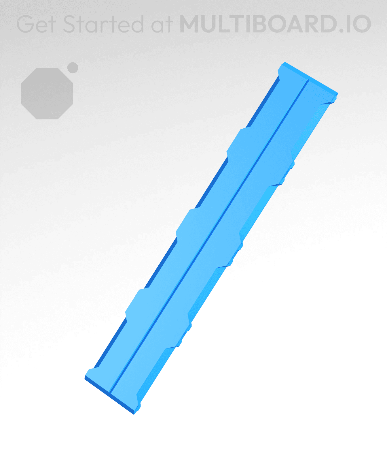 Plain - 2 LU Bin Fit - II Fold-In Locked Lite Rail (4 MU Rail) 3d model
