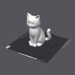 Sitting Cat STL | Modern Cat Statue | Cute Cat Model | Minimalist Cat | 3d model