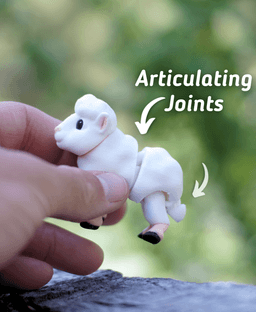 Shy Sheep - Articulated fidget Sheep - Ludo Animal 3d model