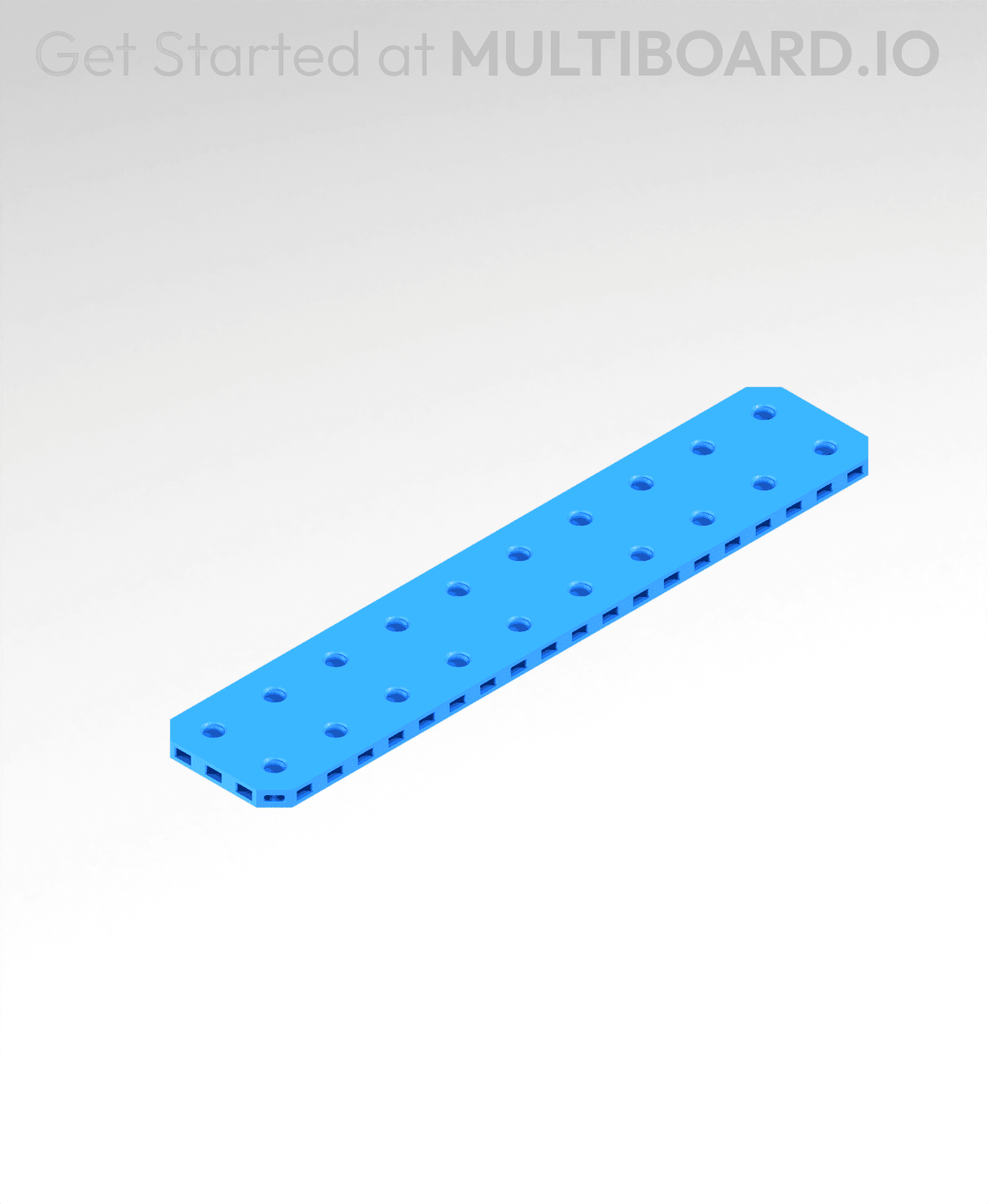 10x2 MU - Small Thread Offset MU - MultiBoard Plate 3d model