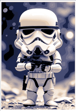 A storming little warrior - Imperial little Stormtrooper Fan Art for Star Wars 3d model