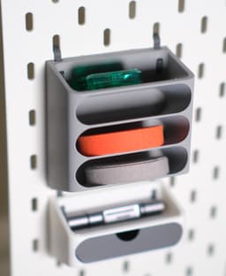 IKEA SKÅDIS Tilted Drawers & Tray Combo – Modular Ergonomic Pegboard Organizer 3d model