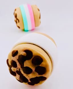 Chocolate Chip Ice Cream Sandwich DOUBLE sided Clicker 3d model