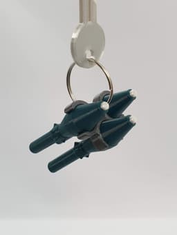 RPG Keychain — Shoots printable rockets & BBs 3d model
