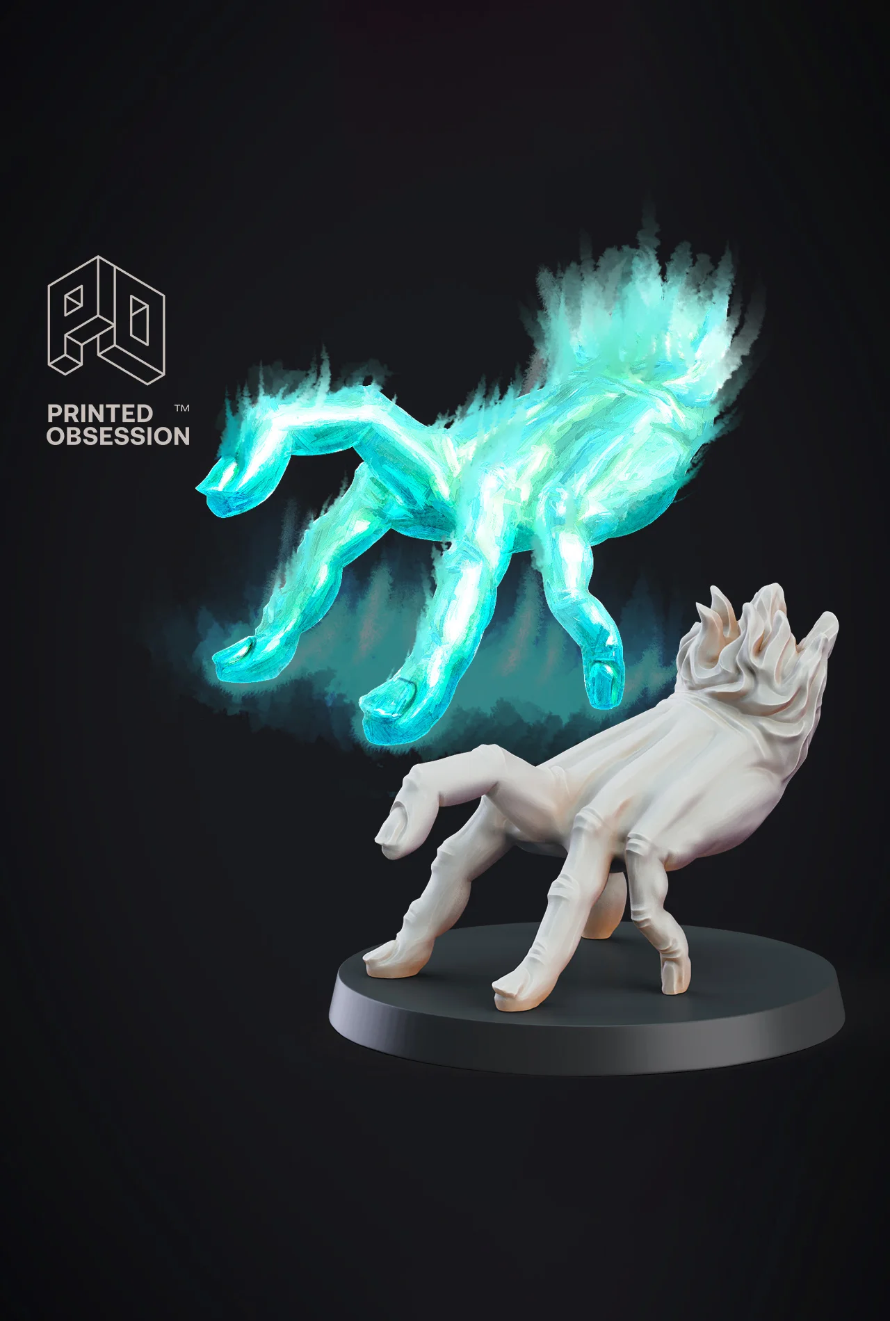 Living Hand - Constructs - PRESUPPORTED - Illustrated and Stats - 32mm scale 3d model